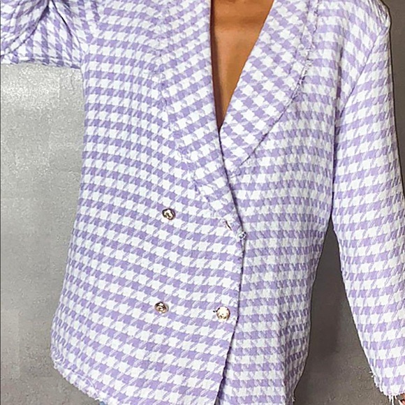 Purple Houndstooth Blazer | Poshmark